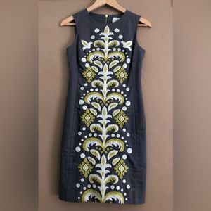 Embroidered Shift Dress